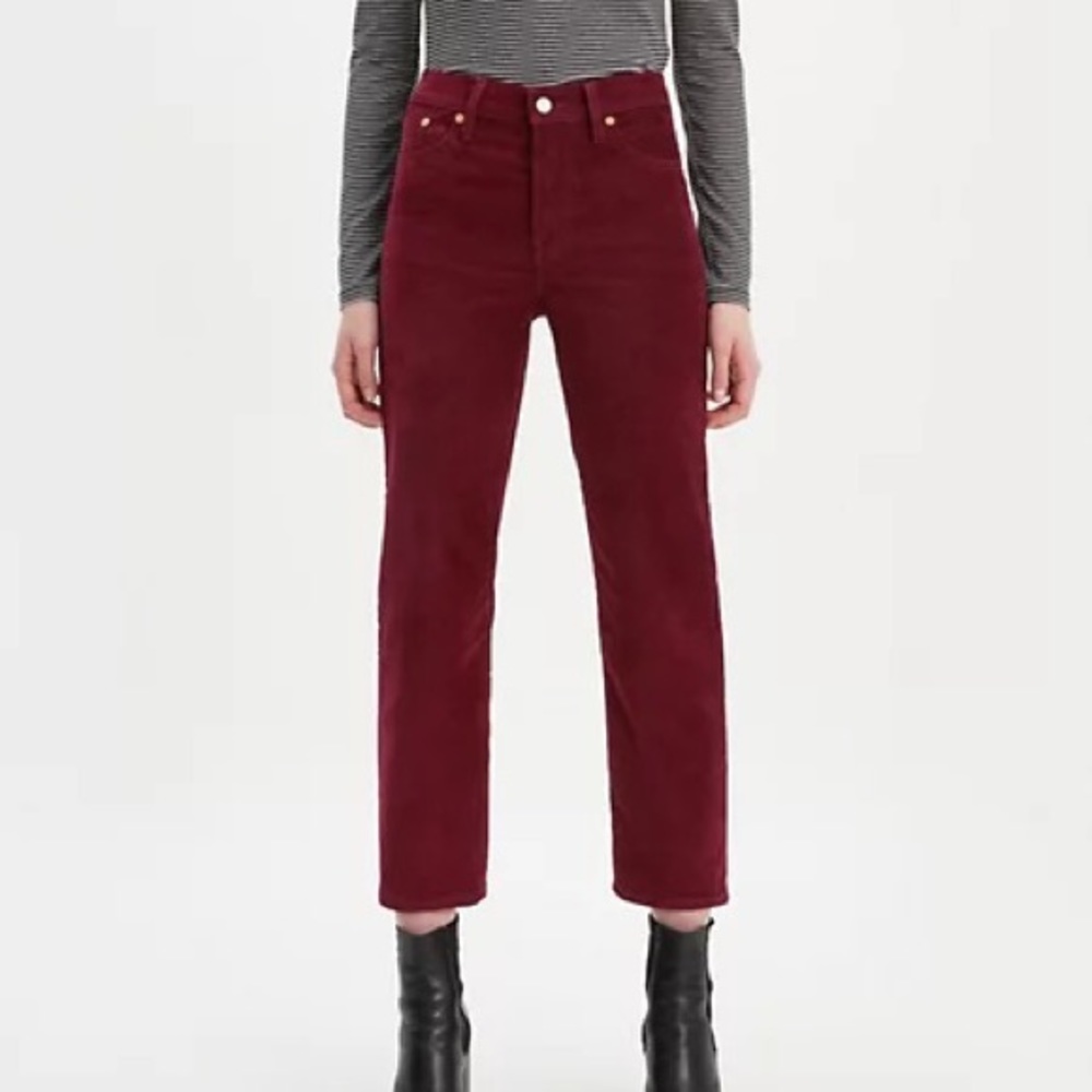 Levi’s Wedgie Fit Straight Corduroy Pants - Shiraz 29W X 26L